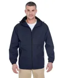 8908 UltraClub® Adult Microfiber Hooded Zip-Front NAVY