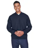 8926 UltraClub® Adult Long-Sleeve Microfiber Cros NAVY/ NAVY