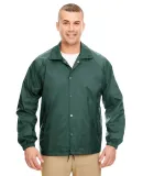 8944 UltraClub® Adult Nylon Coaches Jacket  FOREST GREEN