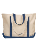 8872 Liberty Bags - 16 Ounce Cotton Canvas Tote in Natural/ navy