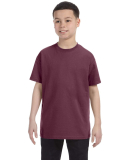 29B Jerzees Youth Heavyweight 50/50 Blend T-Shirt in Vint hth maroon