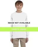 29BL Jerzees Youth Long-Sleeve Heavyweight 50/50 B SAFETY GREEN