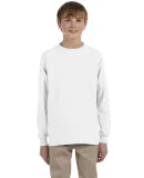 29BL Jerzees Youth Long-Sleeve Heavyweight 50/50 B WHITE