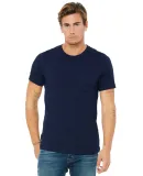 BELLA+CANVAS 3021 Unisex Cotton Pocket Tee in Navy