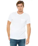 BELLA+CANVAS 3021 Unisex Cotton Pocket Tee in White