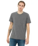 BELLA+CANVAS 3021 Unisex Cotton Pocket Tee in Deep heather