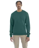 S600 Champion Logo Double Dry Crewneck Pullover in Emerald green