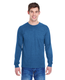 4930 Fruit of the Loom Heavy Cotton HD Long Sleeve in Retro hthr royal