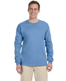 4930 Fruit of the Loom Heavy Cotton HD Long Sleeve in Columbia blue