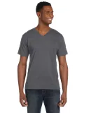 982 ANVIL NEW SOFT SPUN FASHION FIT V-NECK TEE CHARCOAL