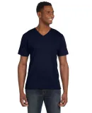 982 ANVIL NEW SOFT SPUN FASHION FIT V-NECK TEE NAVY