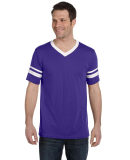 360 Augusta Sportswear Sleeve Stripe Jersey in Purple/ white