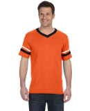 360 Augusta Sportswear Sleeve Stripe Jersey in Orange/ blk/ wht