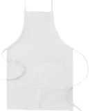 APR53 Big Accessories Two-Pocket 30" Apron in White