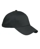 BX020 Big Accessories 6-Panel Structured Twill Cap in Black