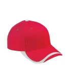 SWTB Big Accessories Sport Wave Baseball Cap in Red/ white