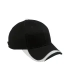 SWTB Big Accessories Sport Wave Baseball Cap in Black/ white