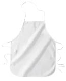 APR54 Big Accessories 24" Apron Without Pockets WHITE