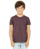 BELLA+CANVAS 3001Y Jersey Youth T-Shirt in Heather maroon