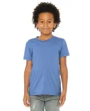 BELLA+CANVAS 3001Y Jersey Youth T-Shirt in Hthr colum blue