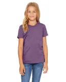 BELLA+CANVAS 3001Y Jersey Youth T-Shirt in Hthr team purple