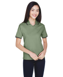 D140W Devon & Jones Ladies’ Tipped Perfect Pima  in Dill/ navy