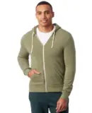 AA9590 Alternative Apparel Rocky Unisex Zip Up Hoo in Eco tr army grn