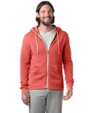 AA9590 Alternative Apparel Rocky Unisex Zip Up Hoo in Eco true red