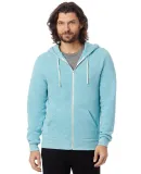 AA9590 Alternative Apparel Rocky Unisex Zip Up Hoo in Eco aqua