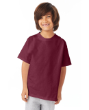 5450 Hanes Authentic Tagless Youth T-shirt in Maroon