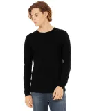 BELLA+CANVAS 3501 Long Sleeve T-Shirt in Solid blk trblnd