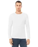 BELLA+CANVAS 3501 Long Sleeve T-Shirt in Solid wht trblnd