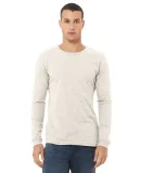 BELLA+CANVAS 3501 Long Sleeve T-Shirt in Oatmeal triblend