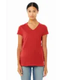 BELLA 6005 Womens V-Neck T-shirt in Red