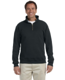 JERZEES SUPER SWEATS 1/4 Zip Sweatshirt with Cadet in Black