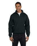 JERZEES 995 Adult New Blend Zip Cadet Collar Sweat in Black