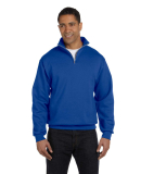 JERZEES 995 Adult New Blend Zip Cadet Collar Sweat in Royal