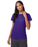 Hanes Ladies Nano T Cotton T Shirt SL04 in Purple