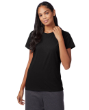 Hanes Ladies Nano T Cotton T Shirt SL04 in Black