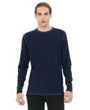 BELLA+CANVAS 3500 Mens Long Sleeve Thermal in Navy/ grey