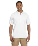 Gildan 3800 Ultra Cotton Pique Knit Sport Shirt in White