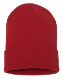 1501 Yupoong Heavyweight Cuffed Knit Cap RED