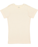 2616 LA T Girls' Fine Jersey Longer Length T-Shirt in Natural