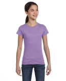 2616 LA T Girls' Fine Jersey Longer Length T-Shirt in Lavender