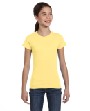 2616 LA T Girls' Fine Jersey Longer Length T-Shirt in Butter