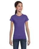 2616 LA T Girls' Fine Jersey Longer Length T-Shirt in Purple