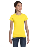 2616 LA T Girls' Fine Jersey Longer Length T-Shirt in Yellow