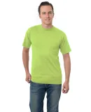 3015 Bayside Adult Union Made Cotton Pocket Tee in Lime green