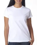 3325 Bayside Ladies' Short-Sleeve Tee in White