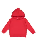 3326 Rabbit Skins Toddler Hooded Sweatshirt with P in Red